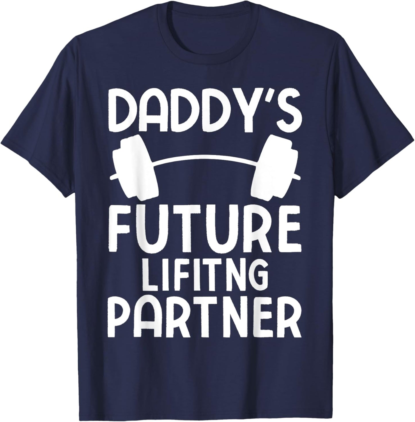 Daddy's Future Lifting Partner Funny Bodybuilding Kids T-Shirt - T-Shirt | Navy