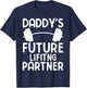 Daddy's Future Lifting Partner Funny Bodybuilding Kids T-Shirt - T-Shirt | Navy