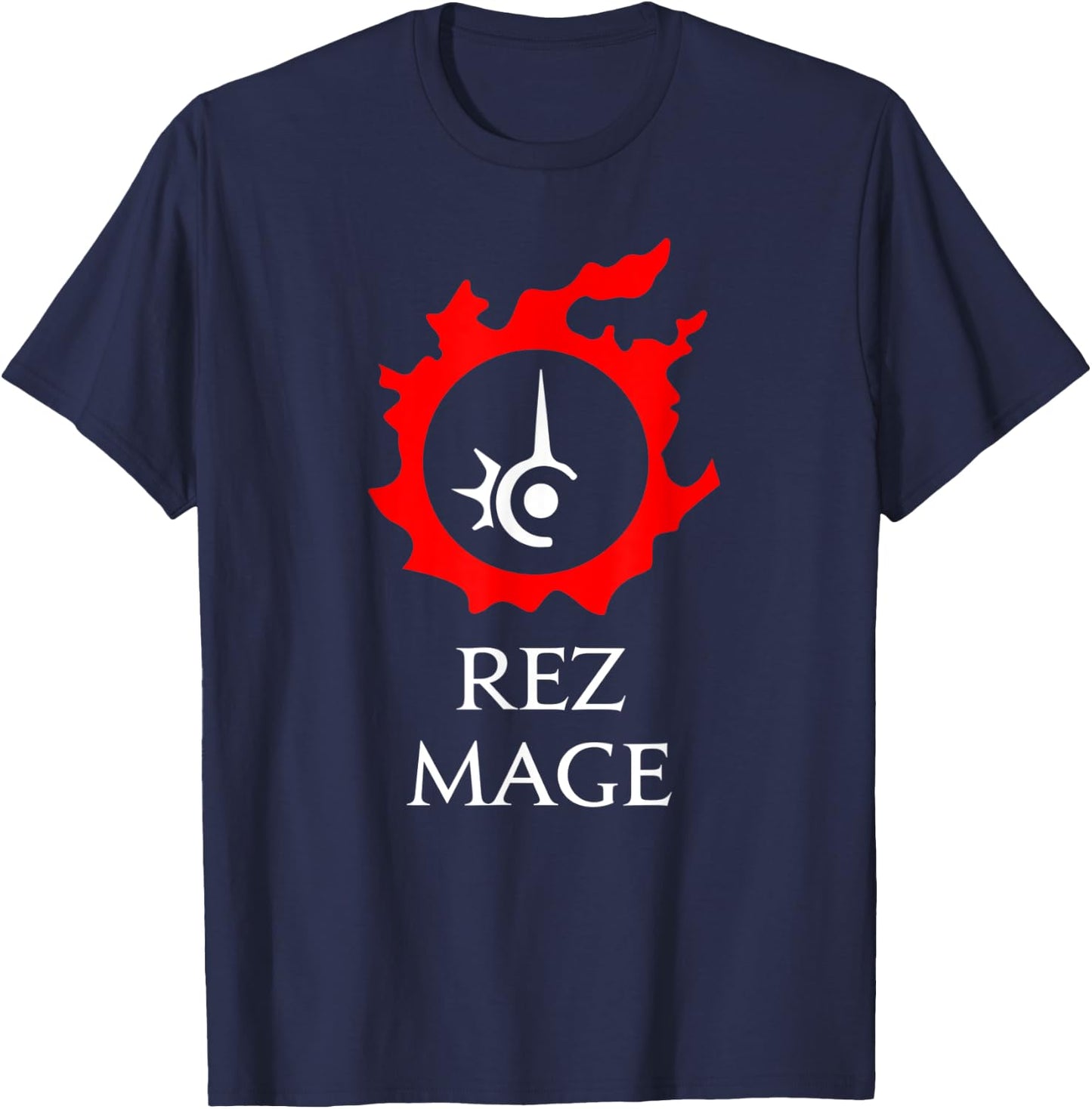 Red Mage Funny meme for MMORPG gamers - RDM Rez Mage T-Shirt - T-Shirt | Navy