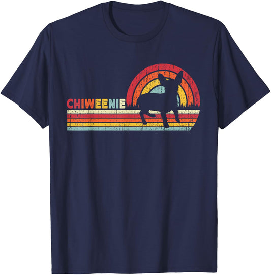 Vintage Chiweenie Dog Lovers Owner Funny Chiweenie T-Shirt - T-Shirt | Navy