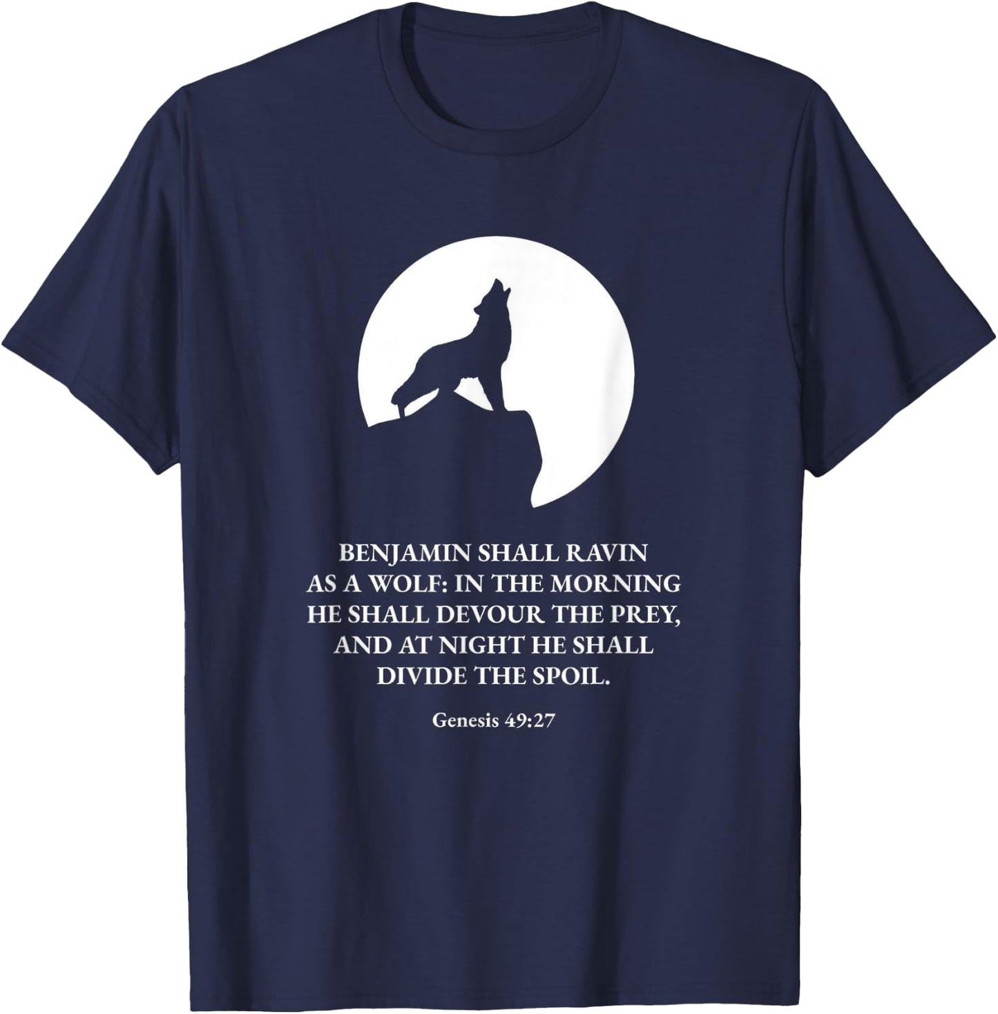 Proverbs Bible Study Genesis 49 27 T-Shirt - T-Shirt | Navy