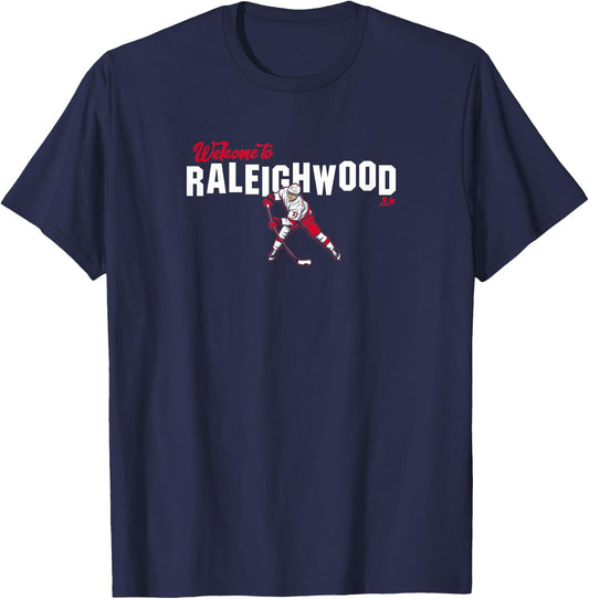 Andrei Svechnikov: Welcome to Raleighwood - Carolina Hockey T-Shirt - T-Shirt | Navy