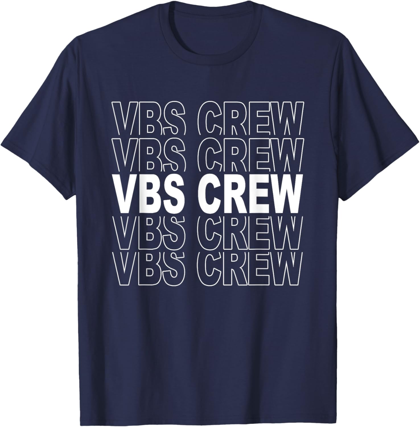 VBS Crew 2025 Vacation Bible School Summer Camp T-Shirt - T-Shirt | Navy