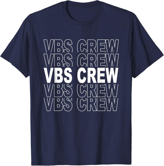 VBS Crew 2025 Vacation Bible School Summer Camp T-Shirt - T-Shirt | Navy