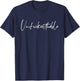 Unfuckwithable Black Cotton - -Adults, Short Sleeve, Small, Classic Fit T-Shirt - T-Shirt | Navy