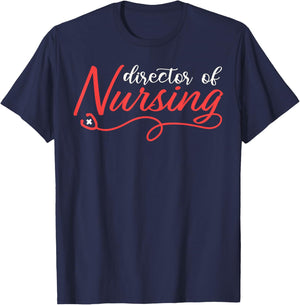 Director of Nursing Stethoscope T-Shirt - T-Shirt | Navy