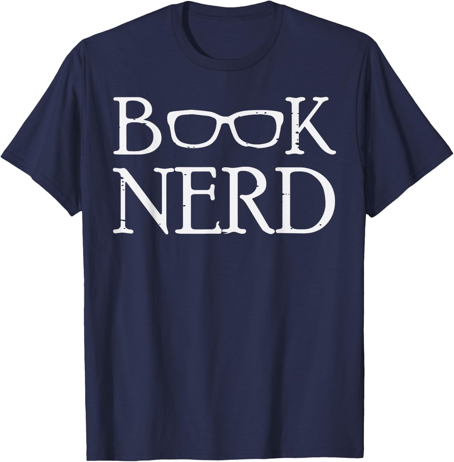 Book Nerd Reading Bookworm Librarian Teacher Men Women Kids T-Shirt - T-Shirt | Navy