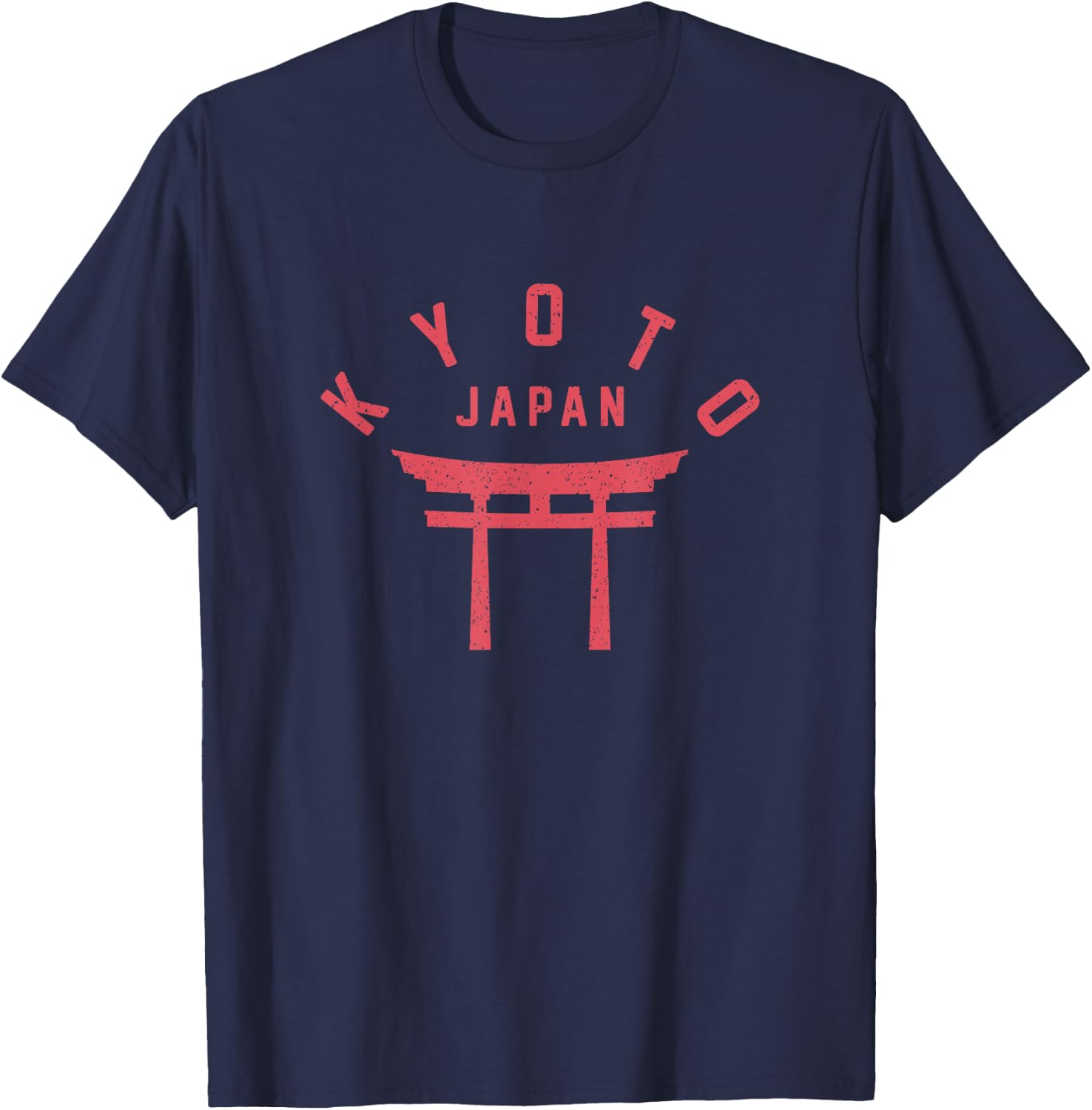 Vintage Kyoto Japan Traditional Japanese Torii Gate T-Shirt - T-Shirt | Navy