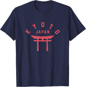 Vintage Kyoto Japan Traditional Japanese Torii Gate T-Shirt - T-Shirt | Navy