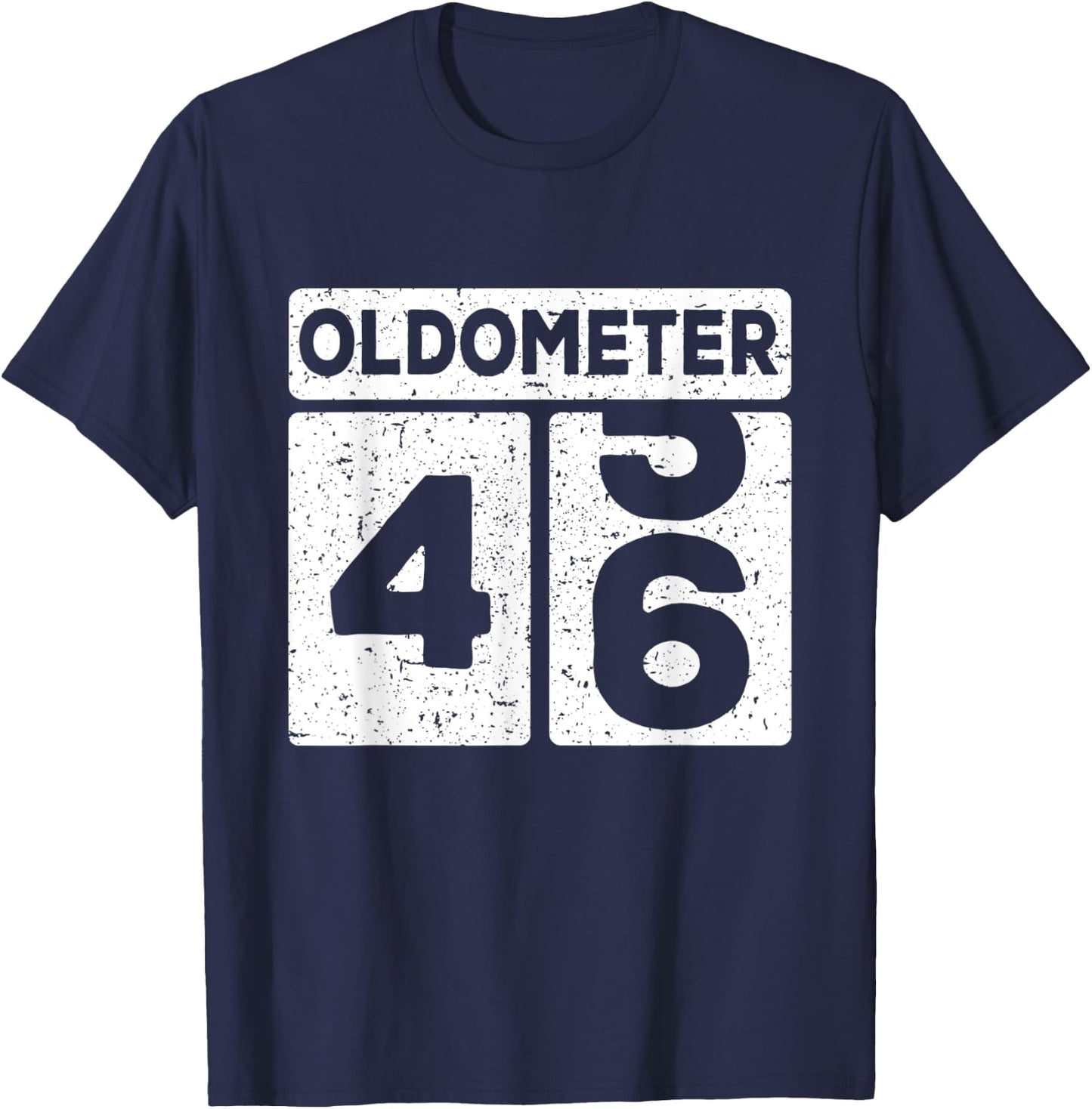 Oldometer 45-46 | 46th Birthday Funny Gift T-Shirt - T-Shirt | Navy