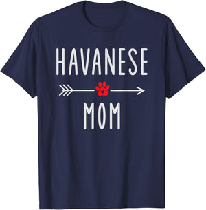 Havanese Mom Havanese Dog Lovers Gift Funny Dog Mama Men Women T-Shirt - T-Shirt | Navy