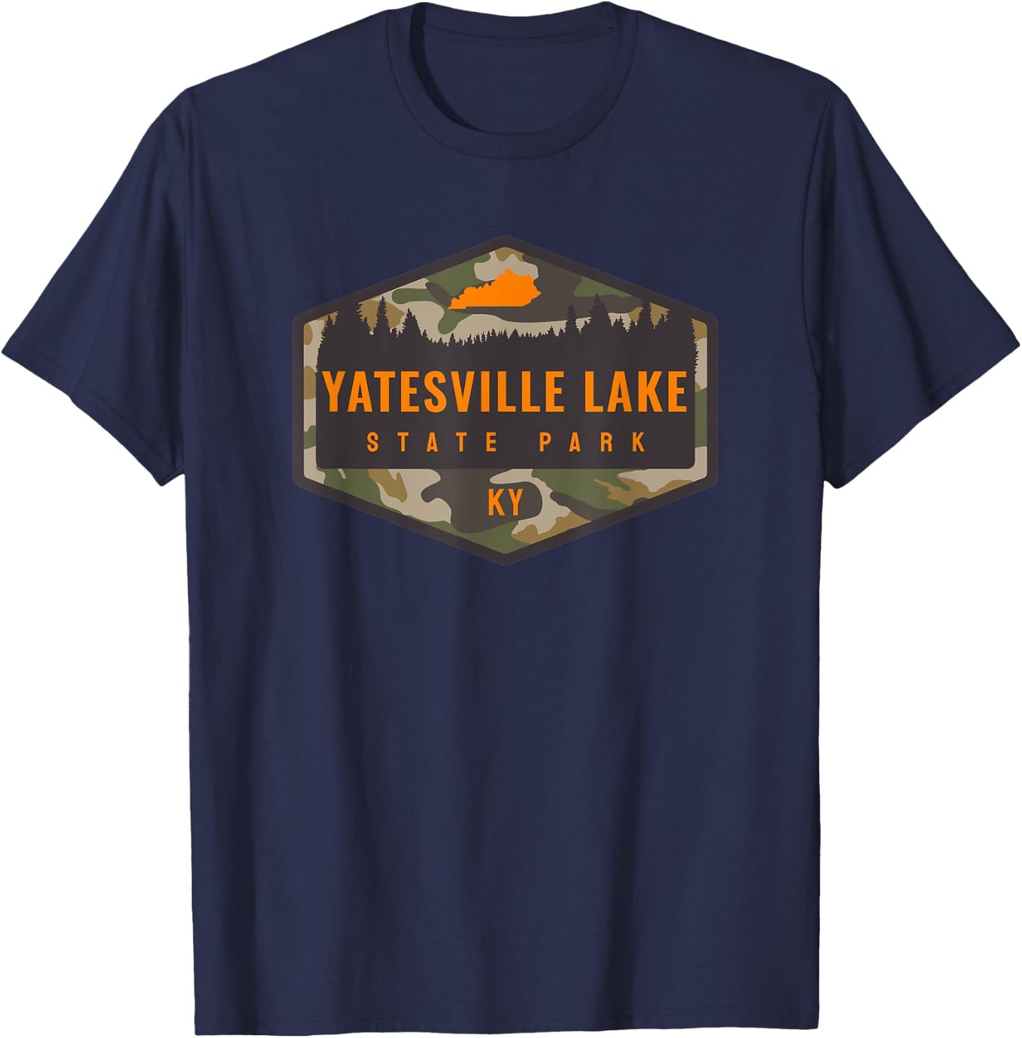 Yatesville Lake State Park Kentucky KY Camouflage Vacation T-Shirt - T-Shirt | Navy