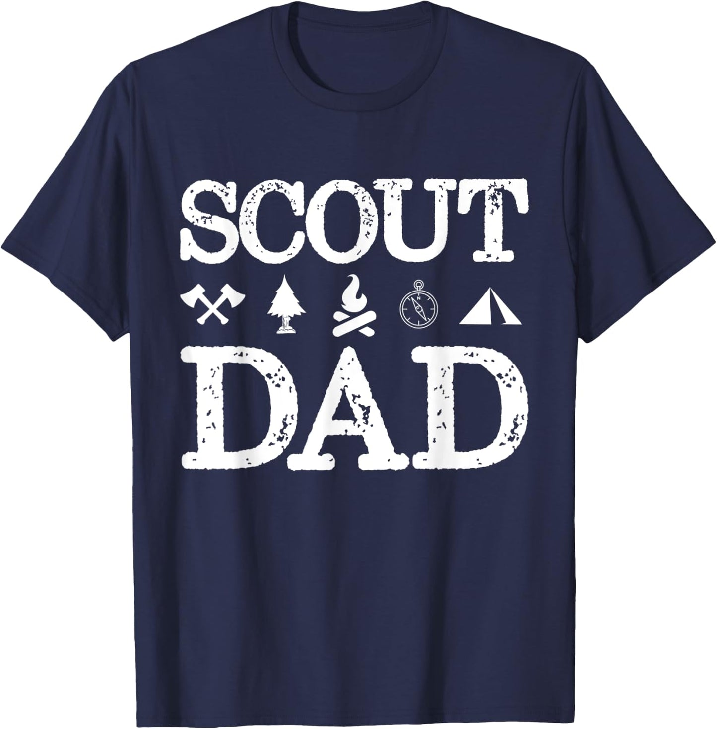 Scout Dad Scouting Troop Supporter Camping Scouting Dad T-Shirt - T-Shirt | Navy