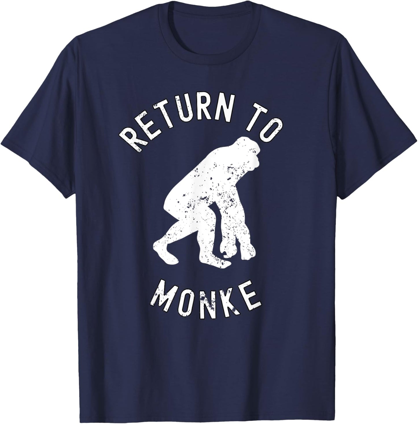 Return To Monke Meme T-Shirt - T-Shirt | Navy