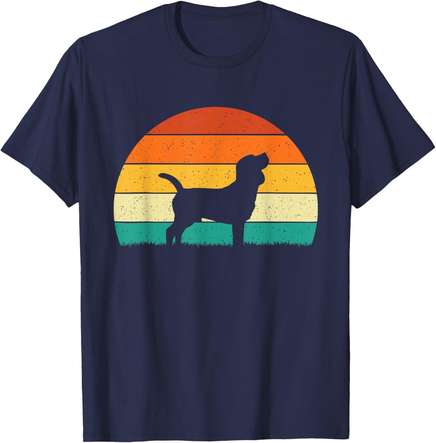 Retro Vintage Beagle - Dog Lover Animal Lover Puppy T-Shirt - T-Shirt | Navy