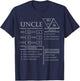 Roleplaying Dice Gamer Dragon Uncle Stat Skills Wielding T-Shirt - T-Shirt | Navy