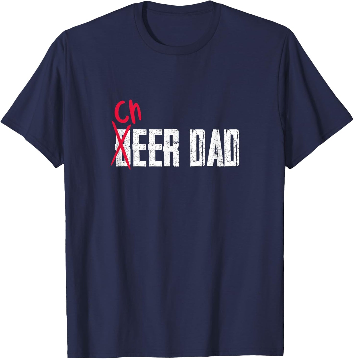 Cheer Dad Beer Dad Cheerleading Father Father's Day T-Shirt - T-Shirt | Navy