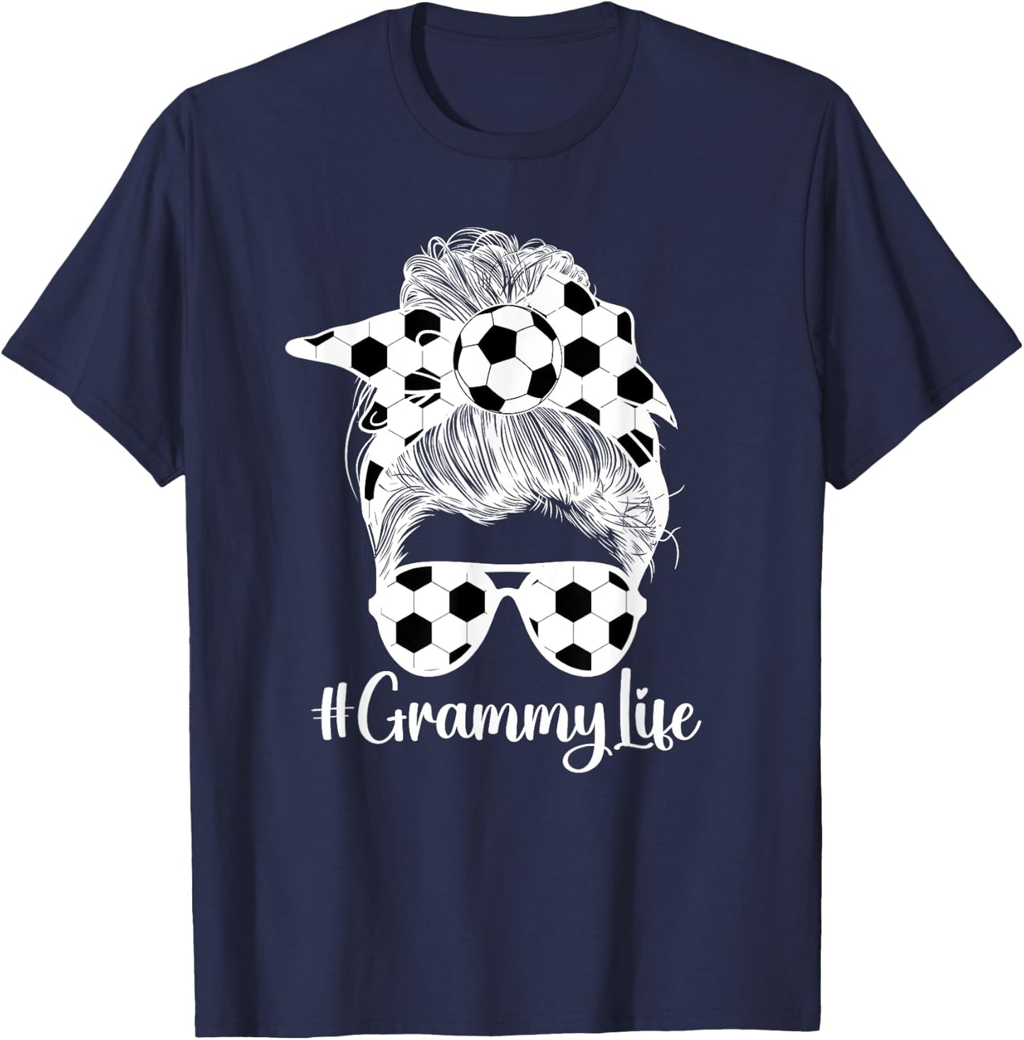 Grammy Life Soccer Grammy Of A Soccer Player Grammy T-Shirt - T-Shirt | Navy