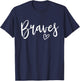 Braves High School Braves Sports Team Women's Braves T-Shirt - T-Shirt | Navy