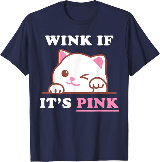 Funny Adult Humor Cute Cat Cool Pink Shocker Dirty Sex Quote T-Shirt - T-Shirt | Navy
