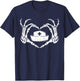 Skeleton Hand Heart Lazy Halloween Costume Funny Nurse RN T-Shirt - T-Shirt | Navy