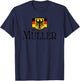 Müller Surname German Family Name Heraldic Eagle Flag T-Shirt - T-Shirt | Navy