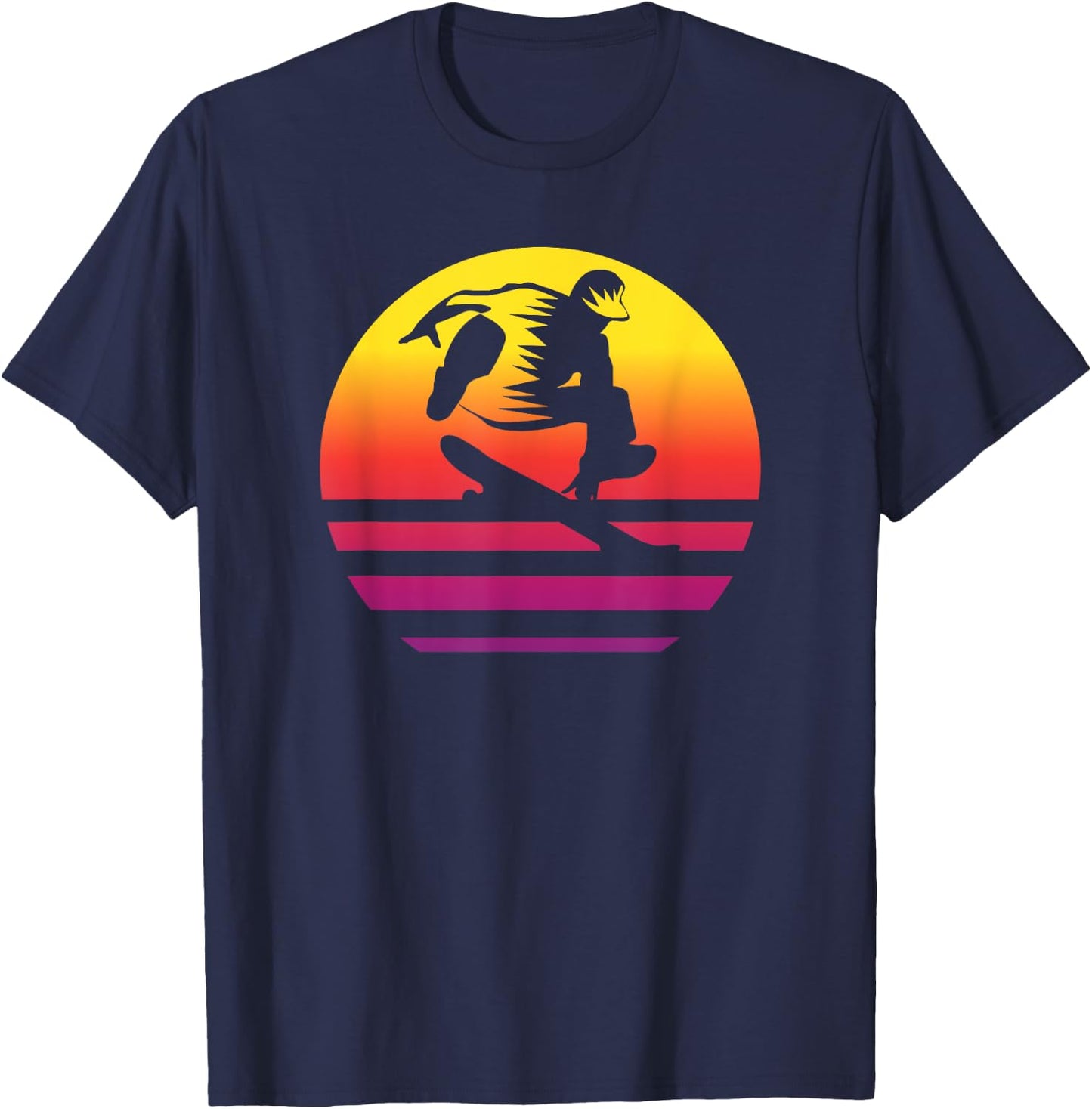 Skateboarding Retro Style Vintage T-Shirt - T-Shirt | Navy