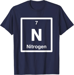 Nitrogen, N Periodic Table of Elements Science Gifts T-Shirt - T-Shirt | Navy