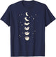 Anime Cat Phases of the Moon Cute T-Shirt - T-Shirt | Navy