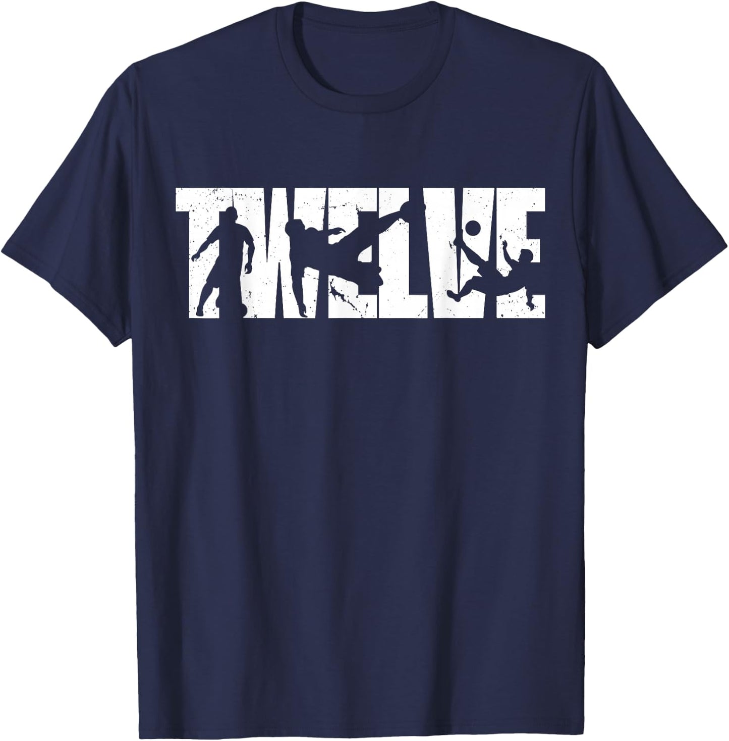 12th Birthday Retro Soccer 12 Years Old Boy Girl T-Shirt - T-Shirt | Navy