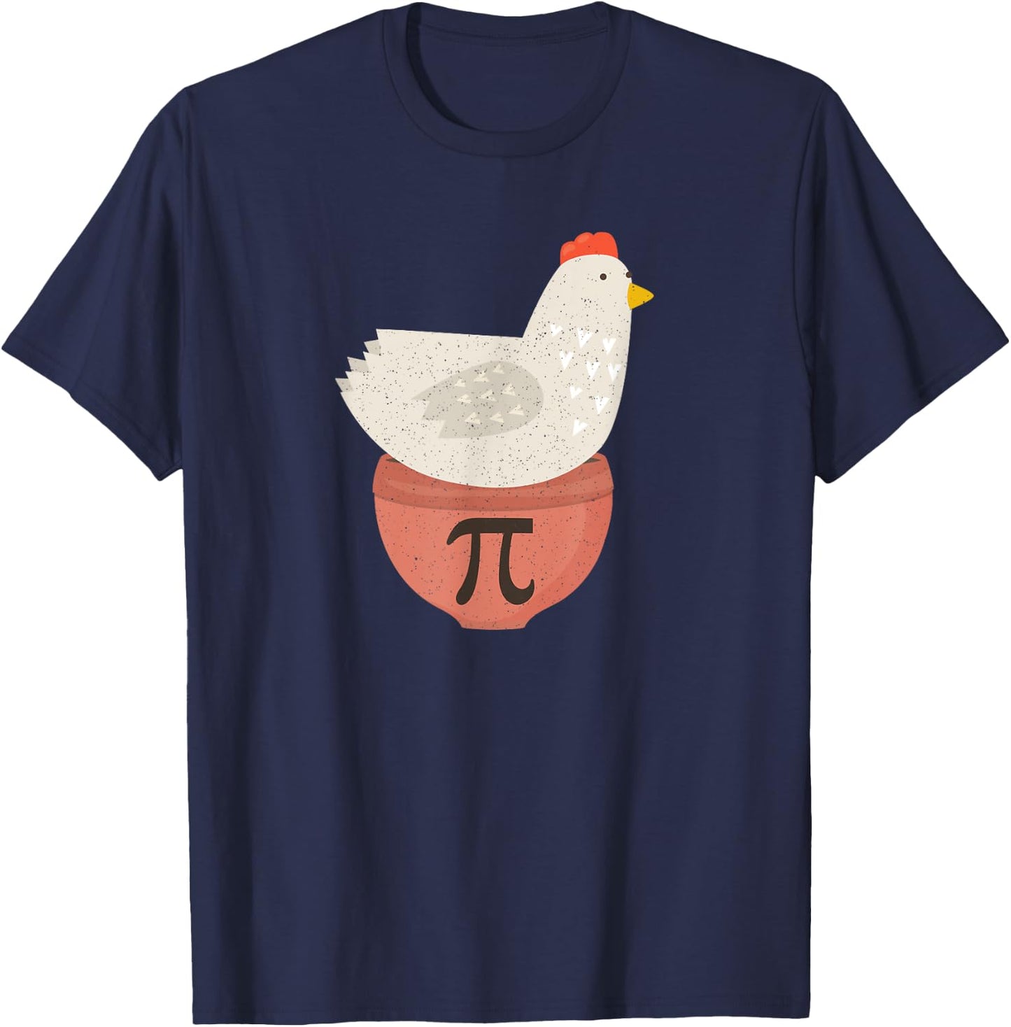 Happy Pi Day Funny Chicken Pot Pie 3.14 Science Math Teacher T-Shirt - T-Shirt | Navy
