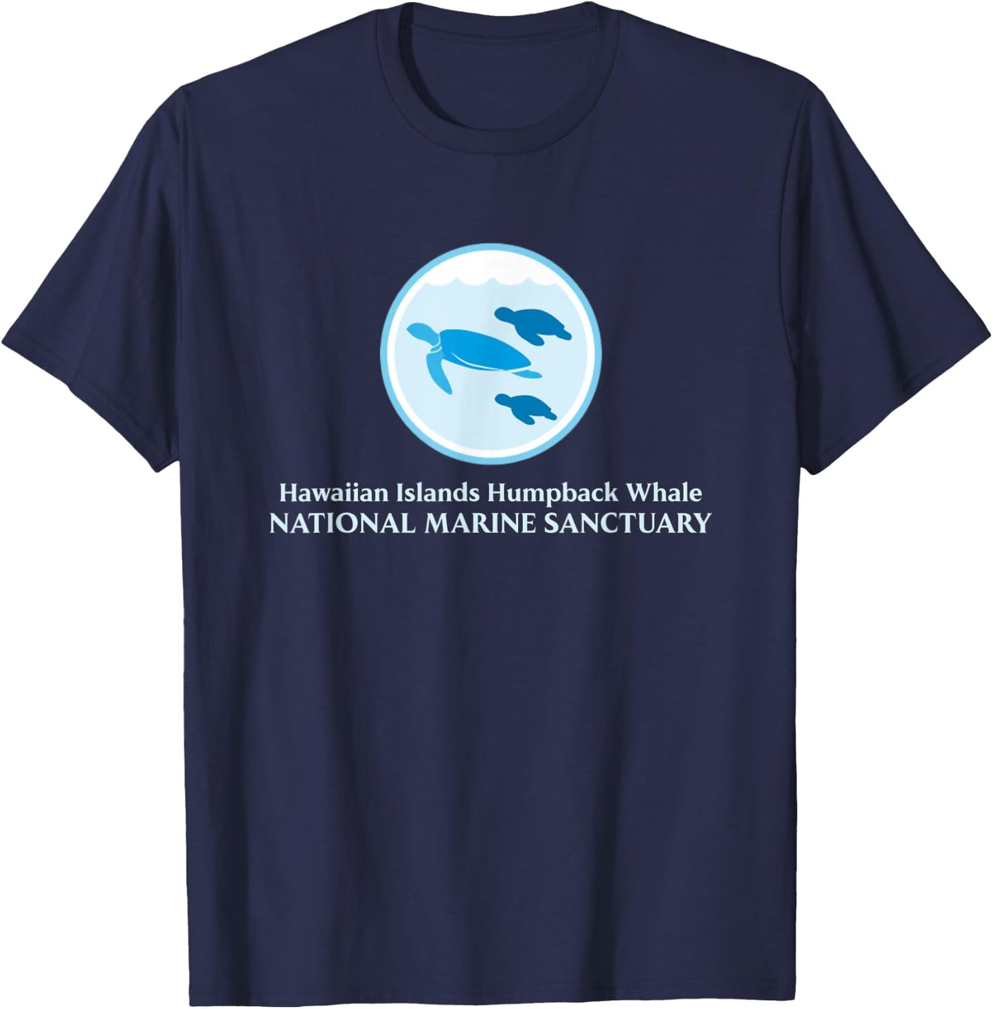 Hawaiian Islands Humpback Whale National Marine Sanctuary T-Shirt - T-Shirt | Navy
