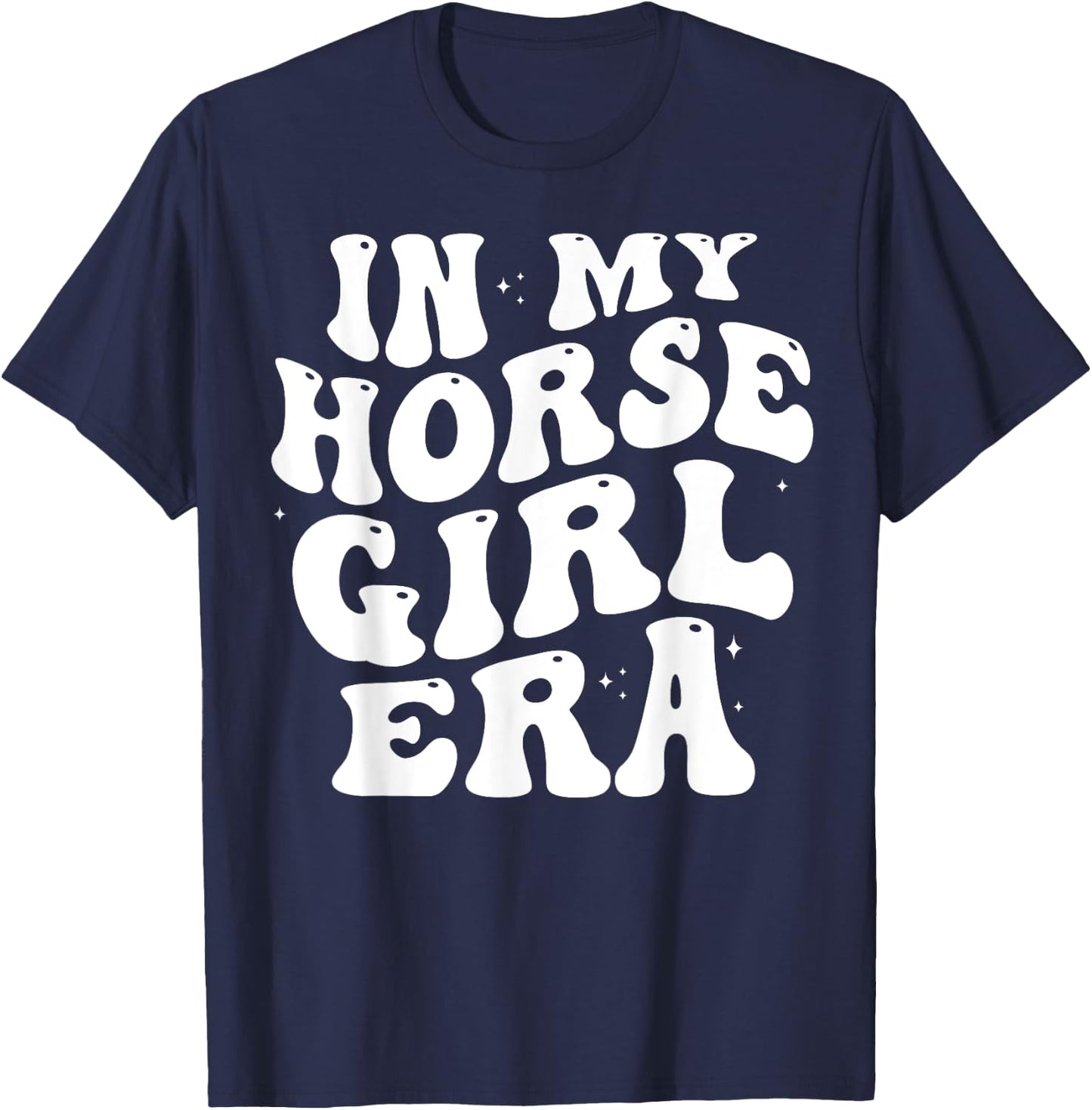 In my horse girl era Equestrian Horseback Riding girls retro T-Shirt - T-Shirt | Navy
