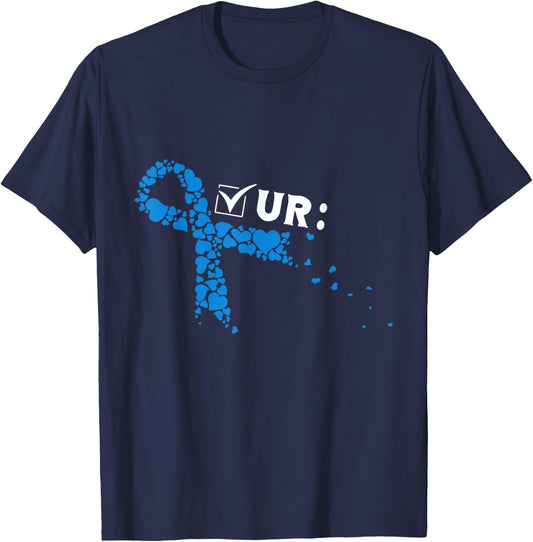 Check Your Colon Colonoscopies Colon Cancer Awareness T-Shirt - T-Shirt | Navy