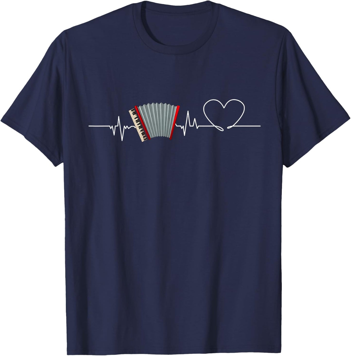 Love Accordion women Shirt Accordion Lovers kids and girls T-Shirt - T-Shirt | Navy