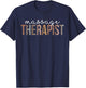Leopard Massage Therapist Appreciation healthcare workers T-Shirt - T-Shirt | Navy