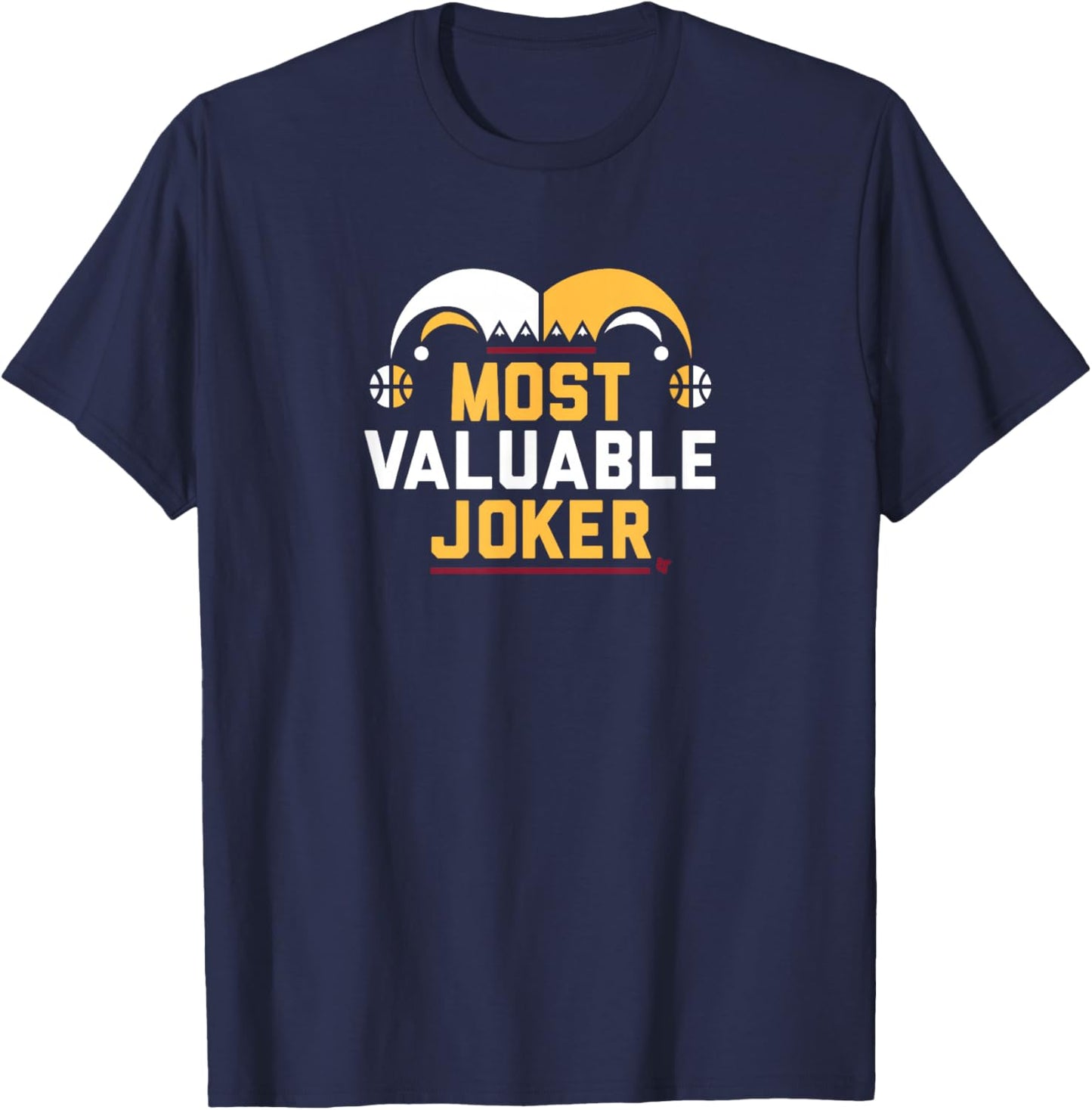 BreakingT Most Valuable Joker - Denver Basketball T-Shirt - T-Shirt | Navy