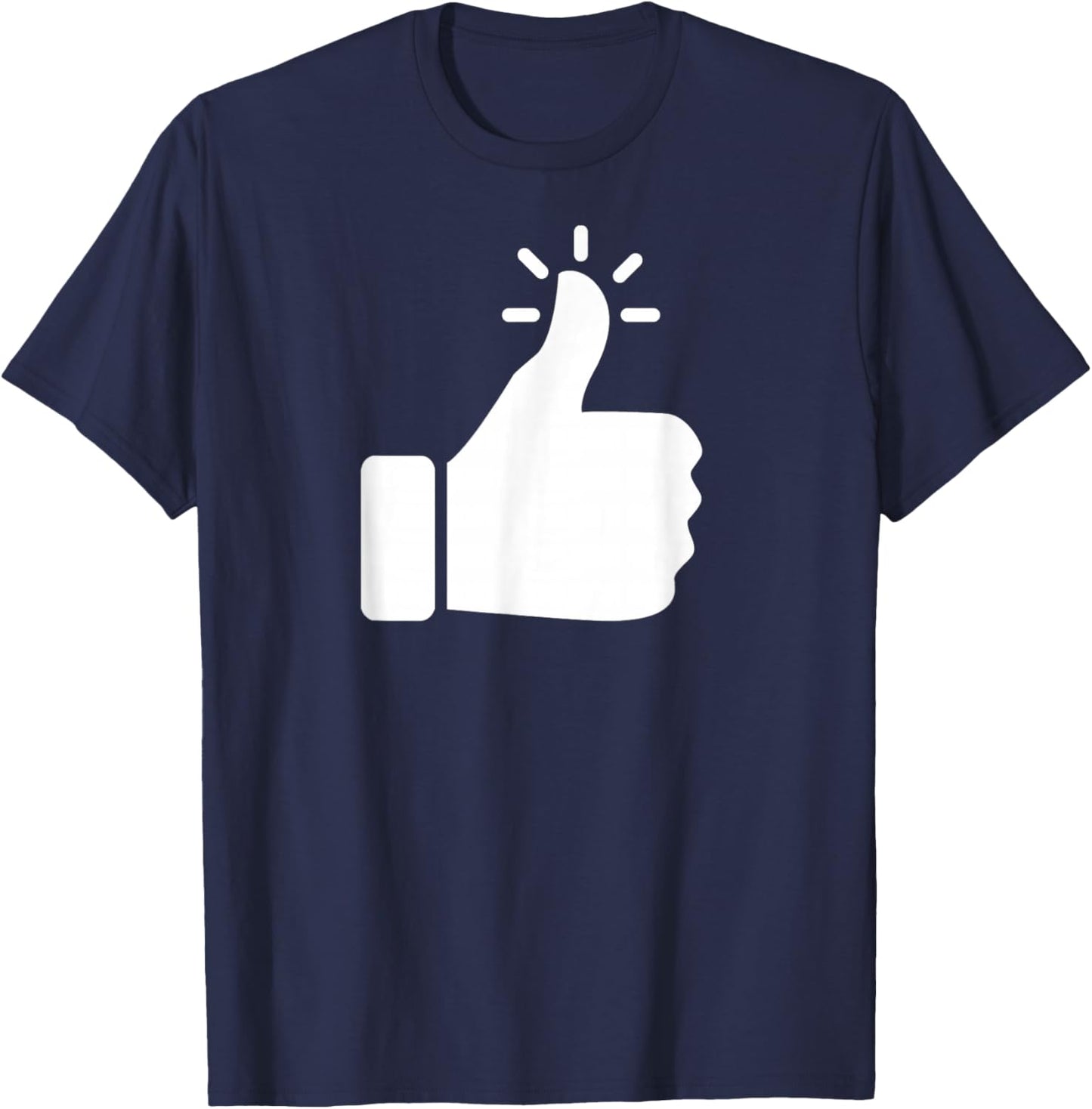 Likeable Thumbs Up Clothing | Funny & Cute Like Button T-Shirt - T-Shirt | Navy