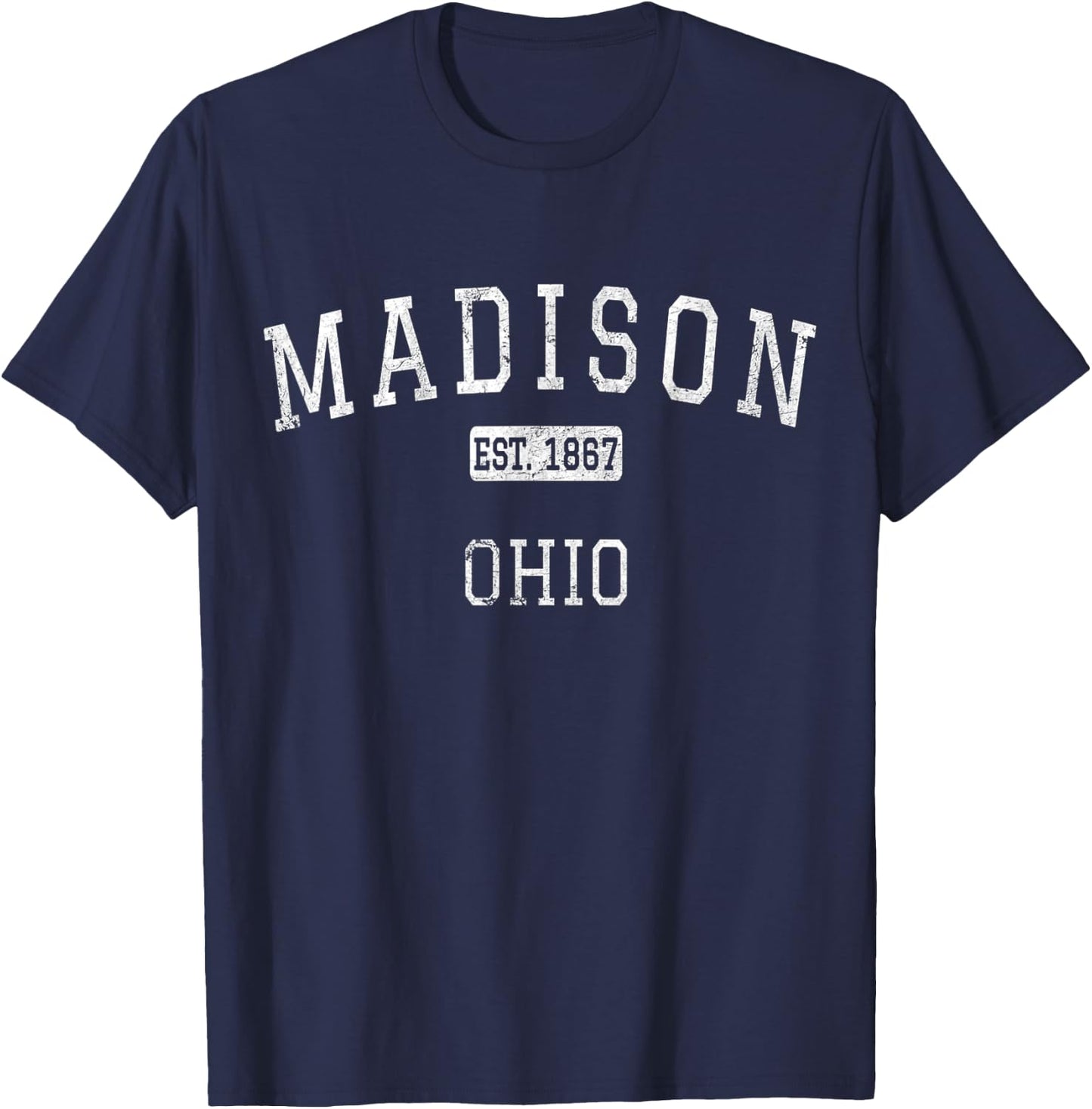 Madison Ohio OH Vintage T-Shirt - T-Shirt | Navy