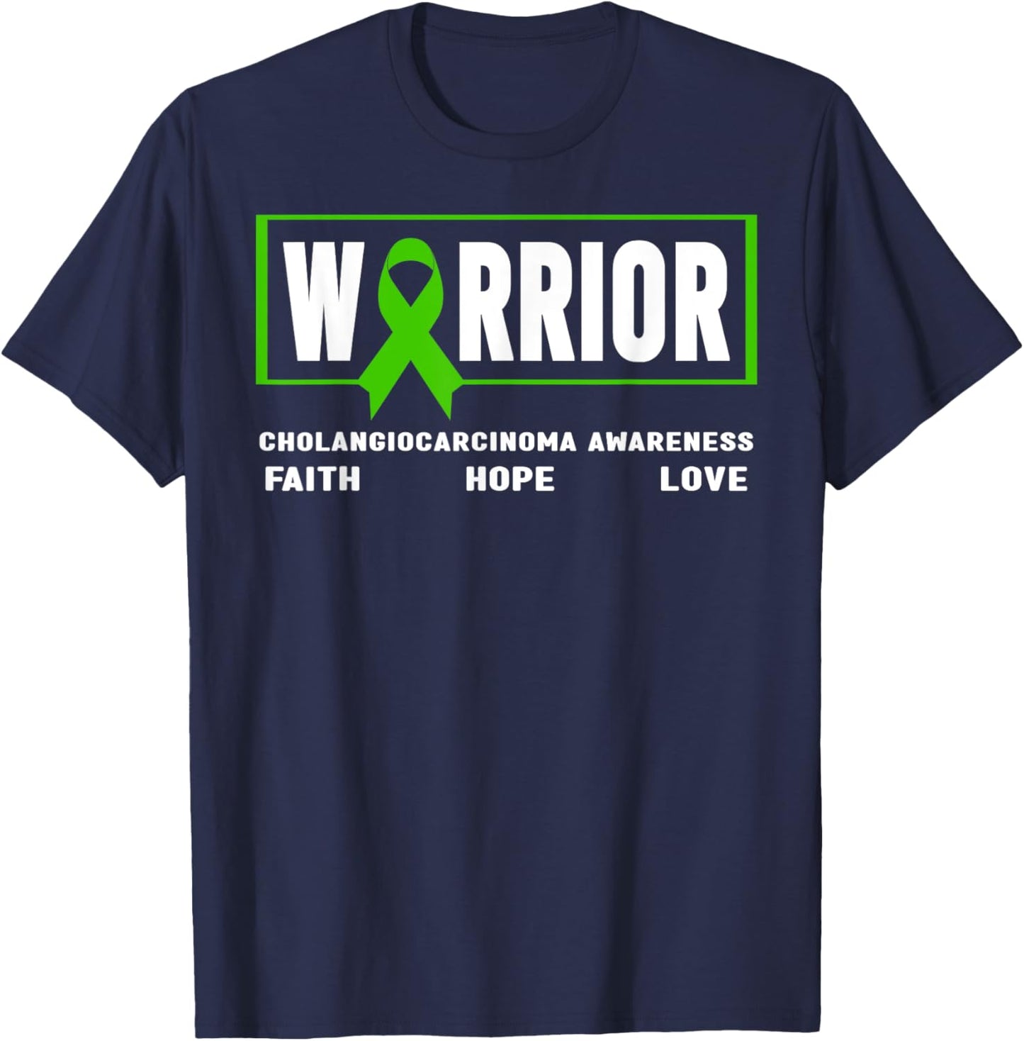 Cholangiocarcinoma Awareness - Cholangiocarcinoma Warrior T-Shirt - T-Shirt | Navy