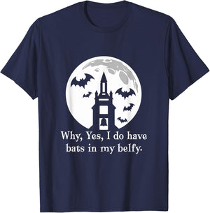Funny Bats In My Belfry Halloween Costume Funny T-Shirt - T-Shirt | Navy