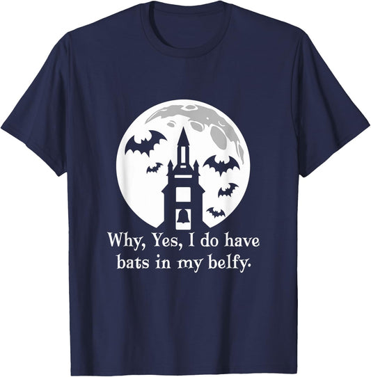 Funny Bats In My Belfry Halloween Costume Funny T-Shirt - T-Shirt | Navy