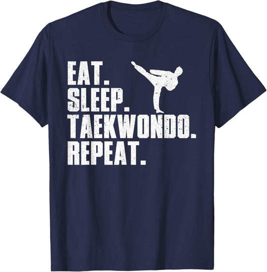 Funny Taekwondo Design For Boys Girls Tae Kwon Do Fighters T-Shirt - T-Shirt | Navy
