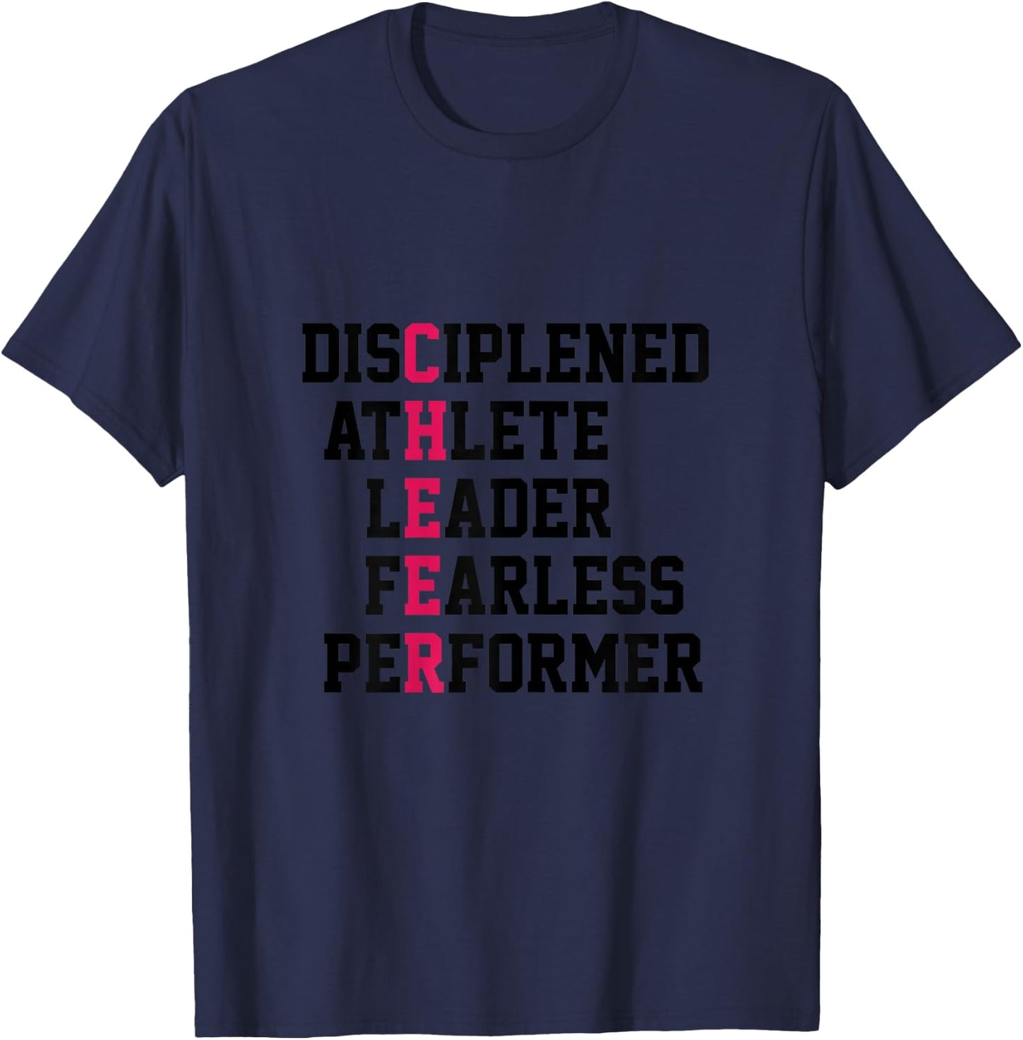 Cheer Discipline Athlete Leader Cheerleading Sports Gymnast T-Shirt - T-Shirt | Navy