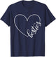 Besties BFF Best Friends Heart Friendship Cute Matching T-Shirt - T-Shirt | Navy