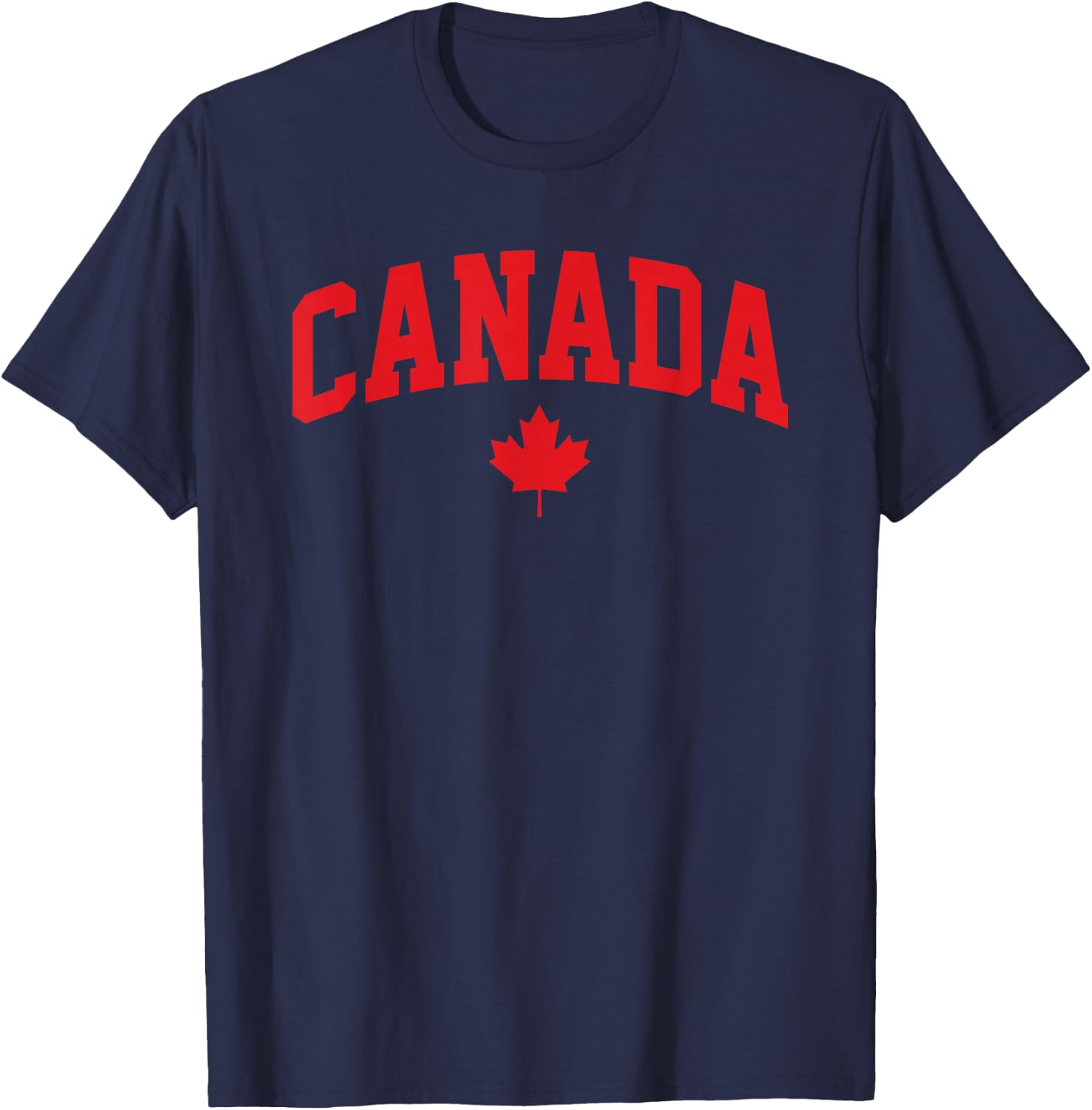 Canada Day Maple Leaf Canadian Flag Great White North T-Shirt - T-Shirt | Navy