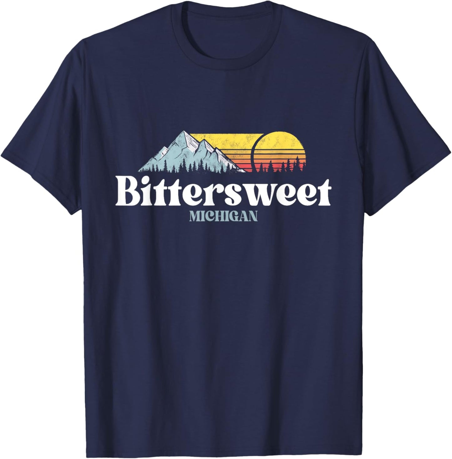 Bittersweet,MICHIGAN,Ski Snowboard Hiking T-Shirt - T-Shirt | Navy