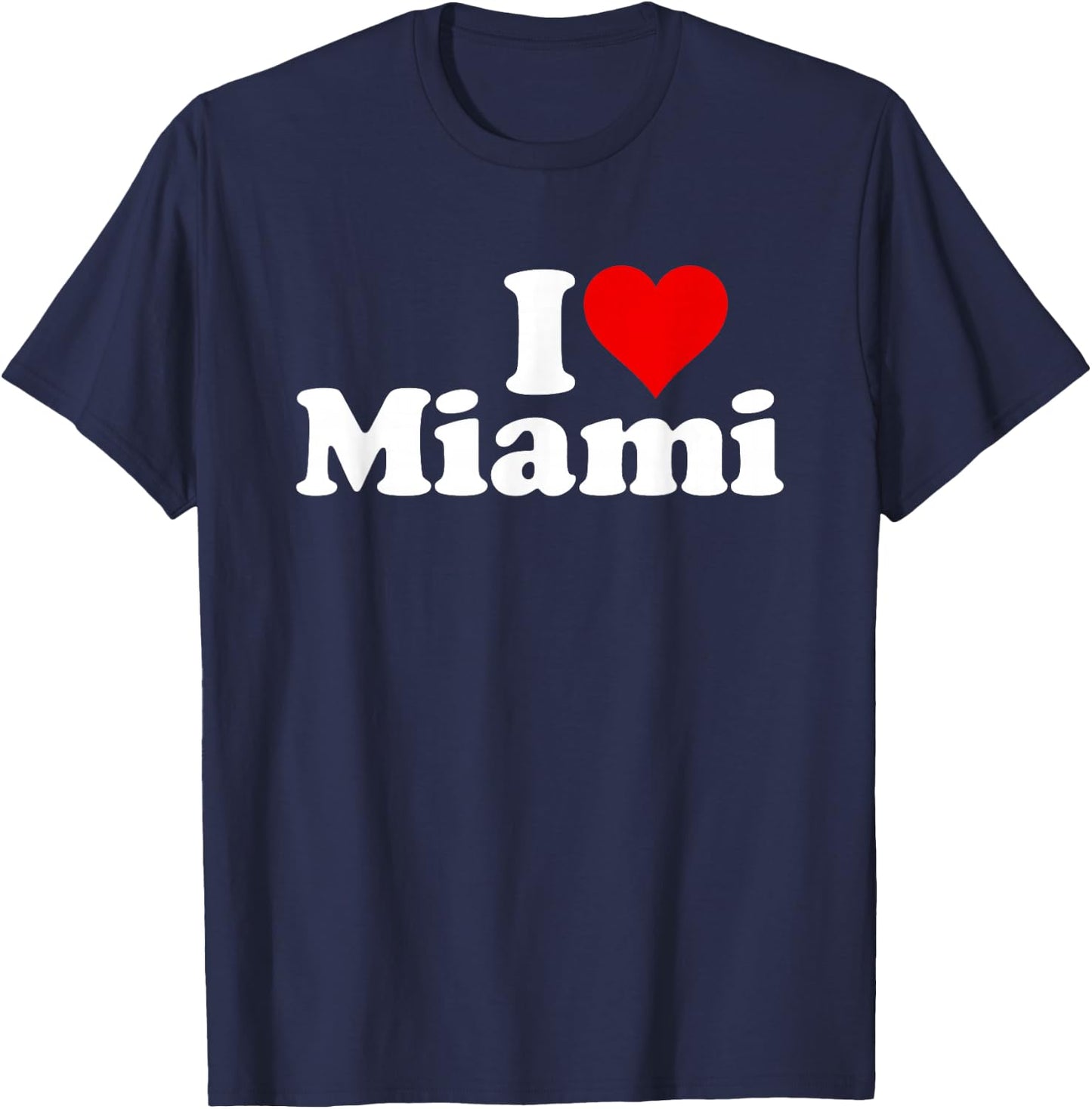 I Love Heart Miami Florida T-Shirt - T-Shirt | Navy