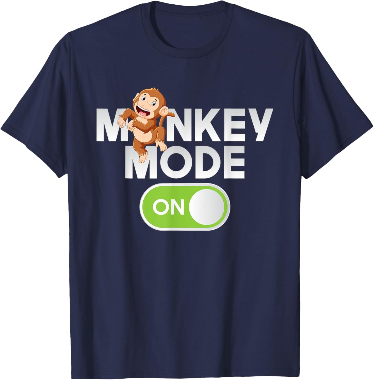 Monkey Mode On - Zoo Wildlife Animal Lover Monkeys Primate T-Shirt - T-Shirt | Navy