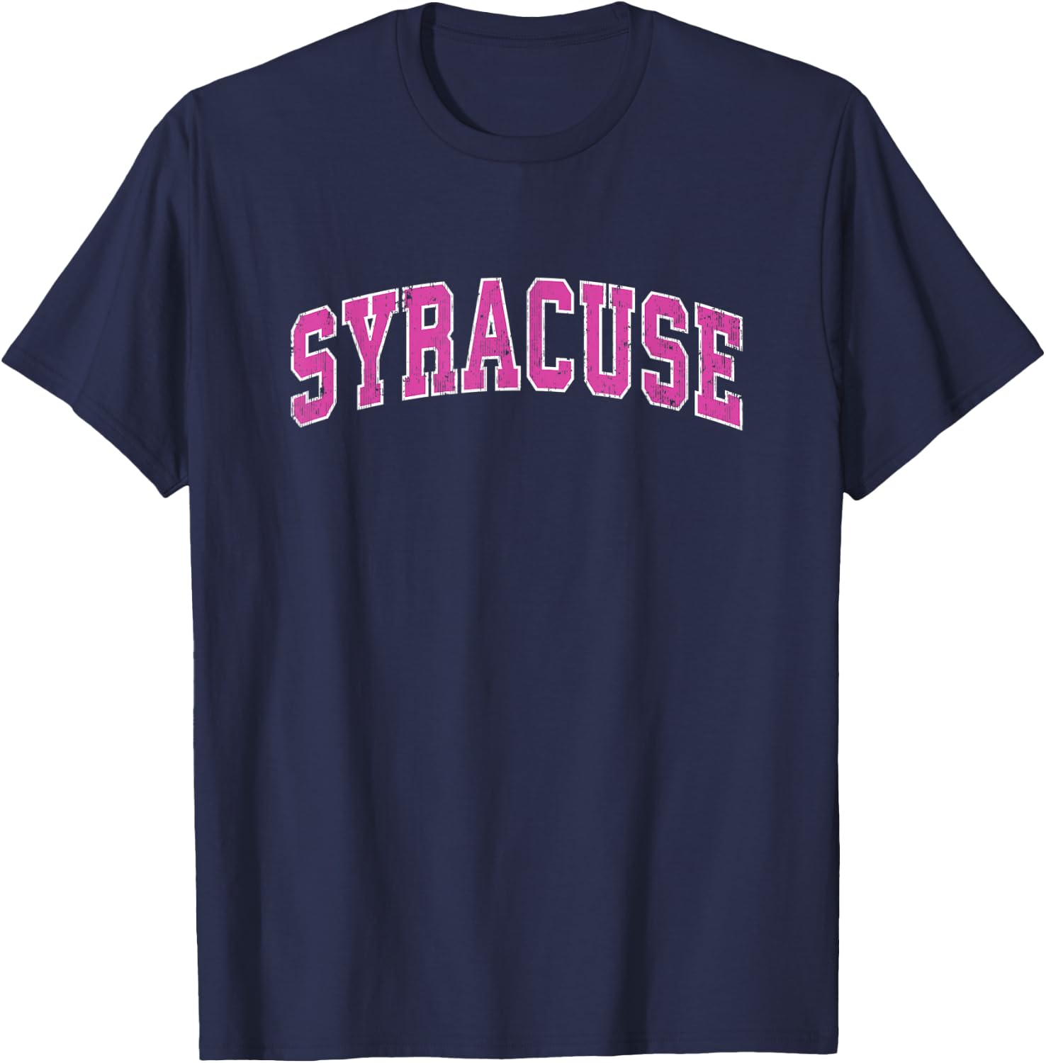 Syracuse Utah UT Vintage Sports Design Pink Design T-Shirt - T-Shirt | Navy